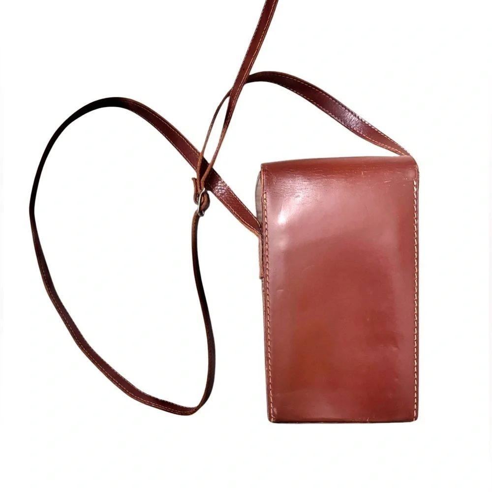 Vintage Homa Leather Camera Bag, Crossbody Purse, English Leather, Brown
